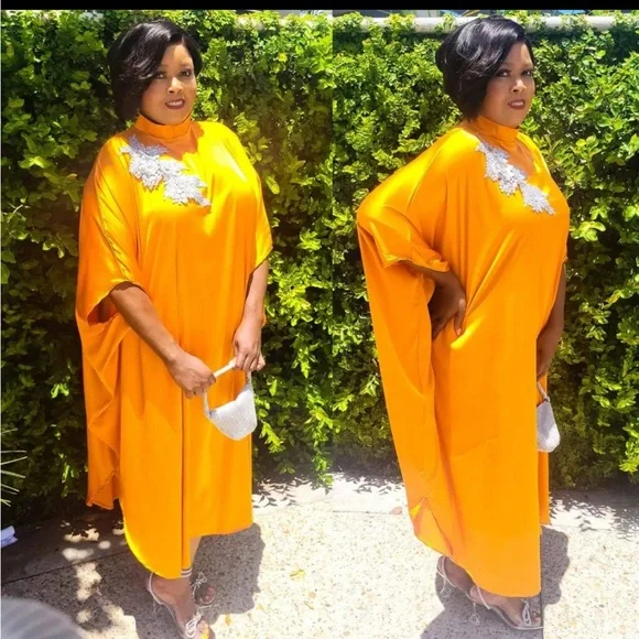 STYLISH ORANGE DRESS - Picture 2 of 3